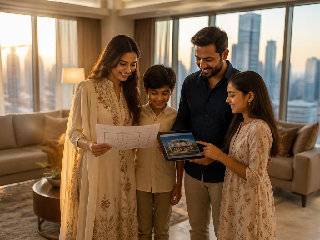 NRI family reviewing Mumbai property investment plans